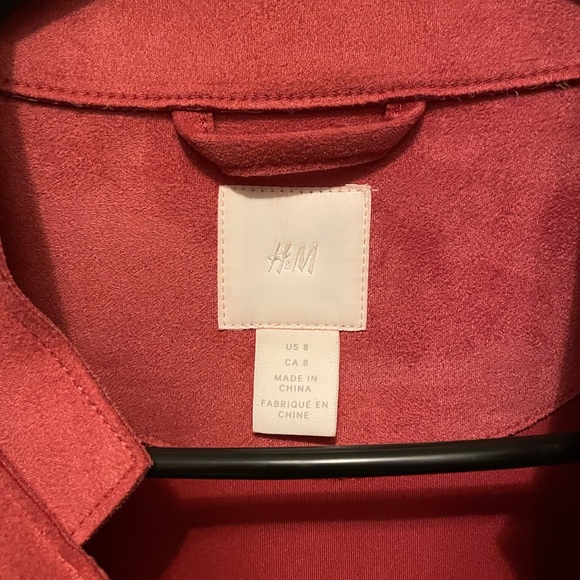 H&M beautiful pink suede jacket with matching belt 🩷 - Picture 4 of 6